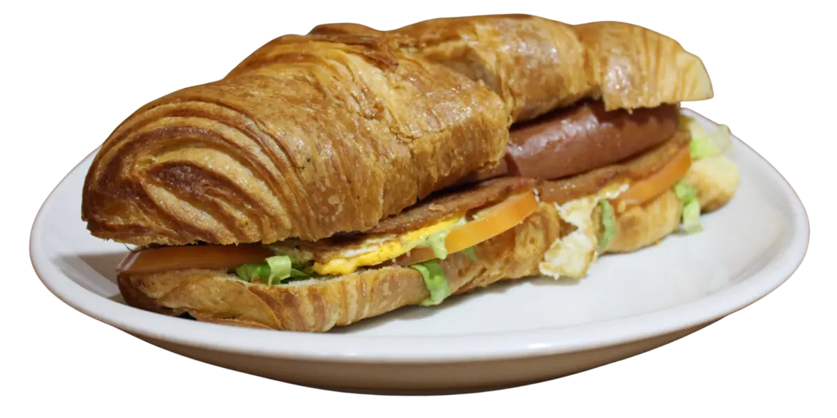 Croissant relleno preparado en Pizzería 12-34